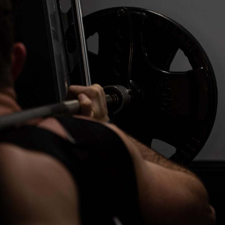 Professional gym with weight equipment